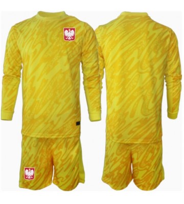 Poland Goalkeeper Replica Home Stadium Kit for Kids Euro 2024 Long Sleeve (+ pants)